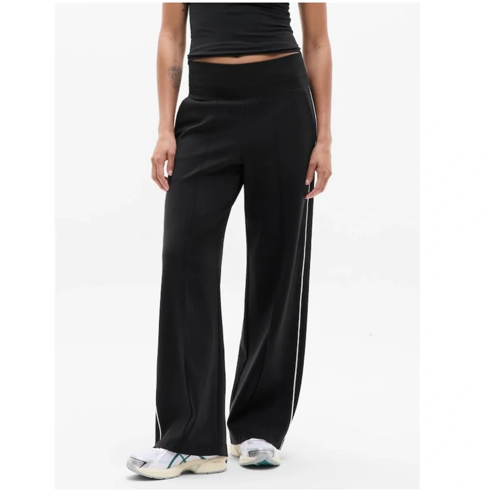 Athleta Venice Stripe Black Wide Leg Pants - Picture 2 of 12